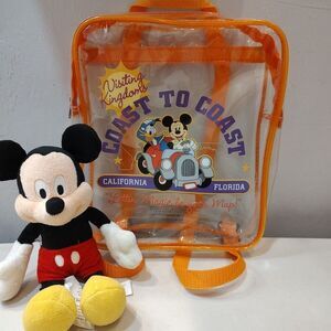Vintage  Mickey Mouse‎ Donald Duck Extendable Plastic Back Pack Walt Disney